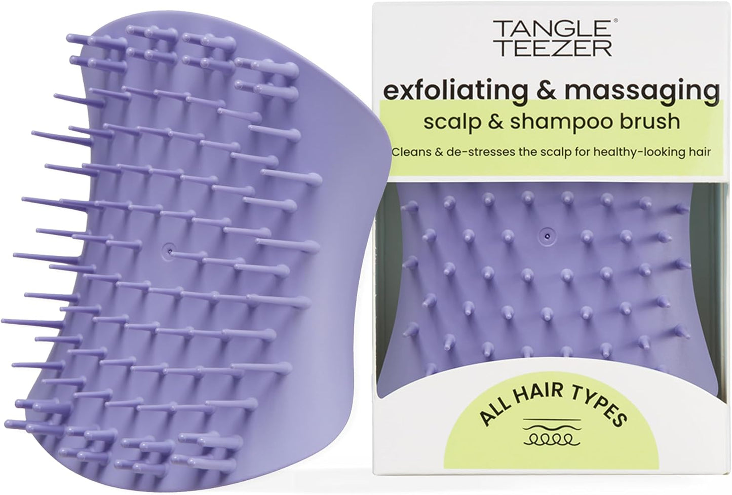 Tangle Teezer the Scalp Exfoliator & Massager - Perfect for Hair Treatment & Scalp Detox - Removes Dirt & Dead Skin Cells - Use in Shower or with Hair Oil - Onyx Black
