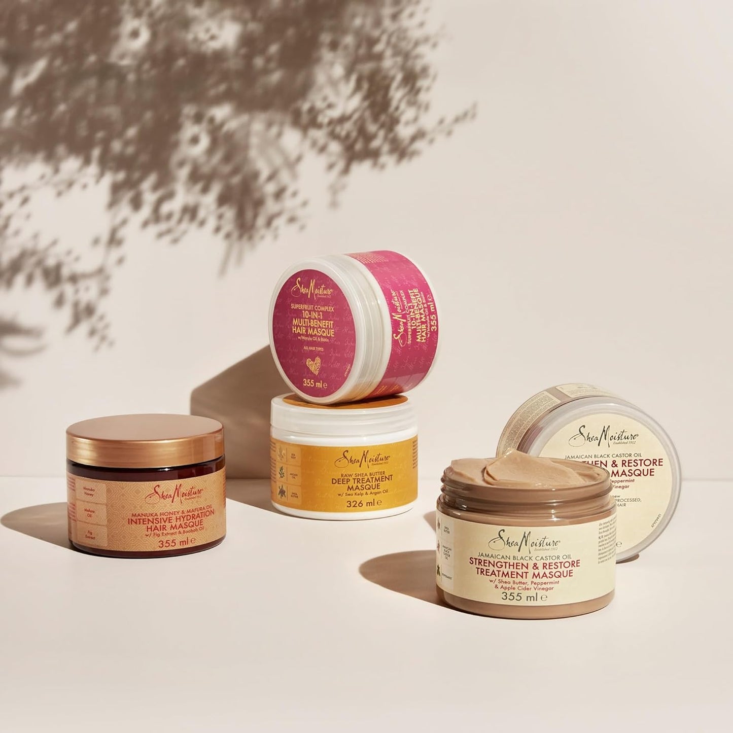 Shea Moisture Manuka Honey & Mafura Oil Hair Mask – Sulfate-Free Deep Conditioner with Shea Butter, Baobab Oil & Fig Extract, for Dry, Damaged, Coily Hair, Repairs & Tames Frizz 335 Ml