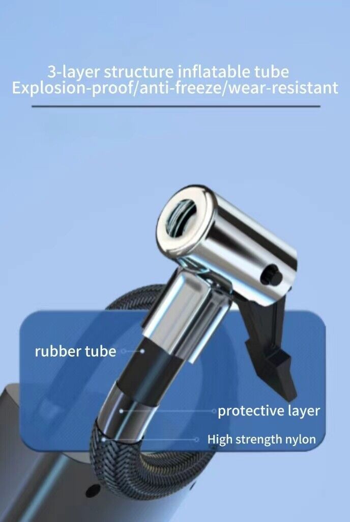 Portable Cordless Tire Inflator with Digital Display | Rechargeable Air Compressor for Car, Bike & Motorcycle