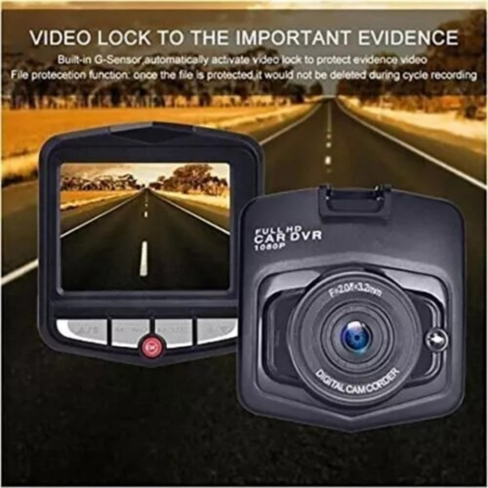 Full HD 1080P Dash Cam with Night Vision & G-Sensor | Car DVR Front & Rear Camera (2.4” Screen)