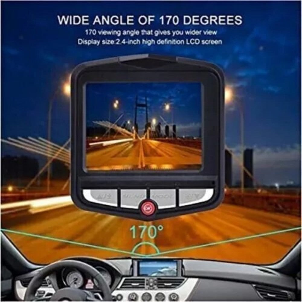 Full HD 1080P Dash Cam with Night Vision & G-Sensor | Car DVR Front & Rear Camera (2.4” Screen)