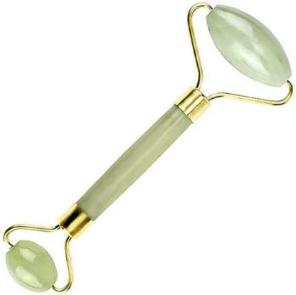 Gua Sha and Face Roller Set - Authentic Natural Jade Stone Professional Skin Care Tools for Wrinkle Treatment and Massage for Face, Neck, and Body