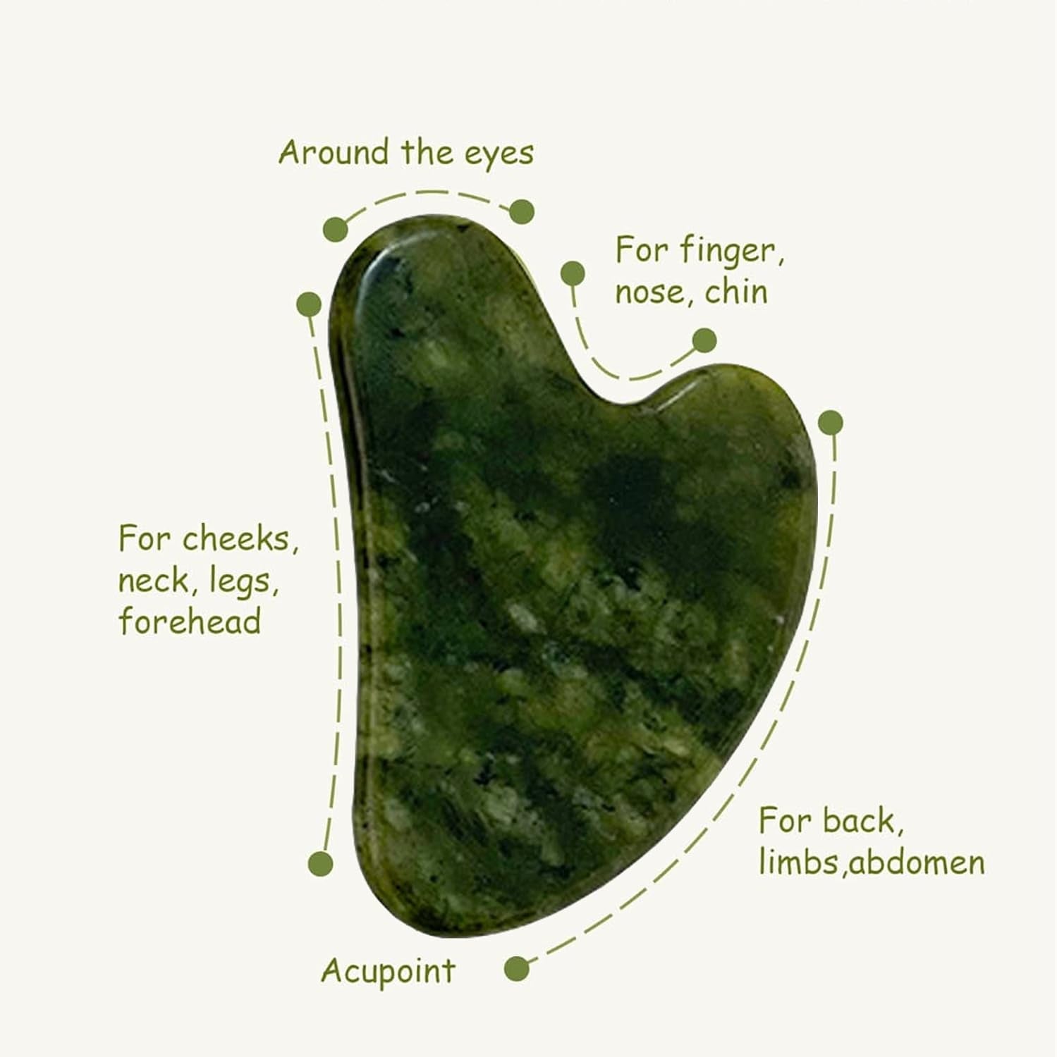 Premium Gua Sha Stone - Natural Jade Facial Tool for Enhanced Skincare