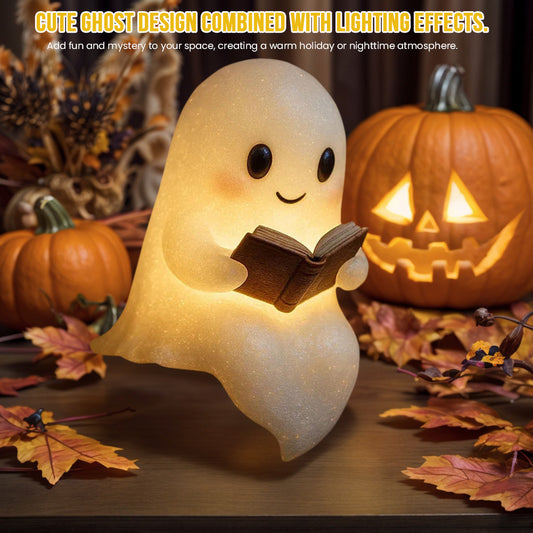 Cute LED Ghost Night Light | Children’s Bedside Lamp & Halloween Decoration (Warm Glow)