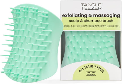 Tangle Teezer the Scalp Exfoliator & Massager - Perfect for Hair Treatment & Scalp Detox - Removes Dirt & Dead Skin Cells - Use in Shower or with Hair Oil - Onyx Black