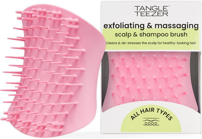 Tangle Teezer the Scalp Exfoliator & Massager - Perfect for Hair Treatment & Scalp Detox - Removes Dirt & Dead Skin Cells - Use in Shower or with Hair Oil - Onyx Black