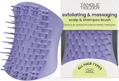 Tangle Teezer the Scalp Exfoliator & Massager - Perfect for Hair Treatment & Scalp Detox - Removes Dirt & Dead Skin Cells - Use in Shower or with Hair Oil - Onyx Black