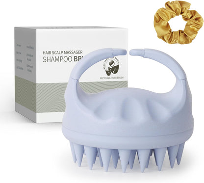 Sndyi Scalp Massager Shampoo Brush for Hair Growth and Dandruff Removal, Soft Silicone Bristle Scalp Exfoliator, Wet/Dry Use, Green