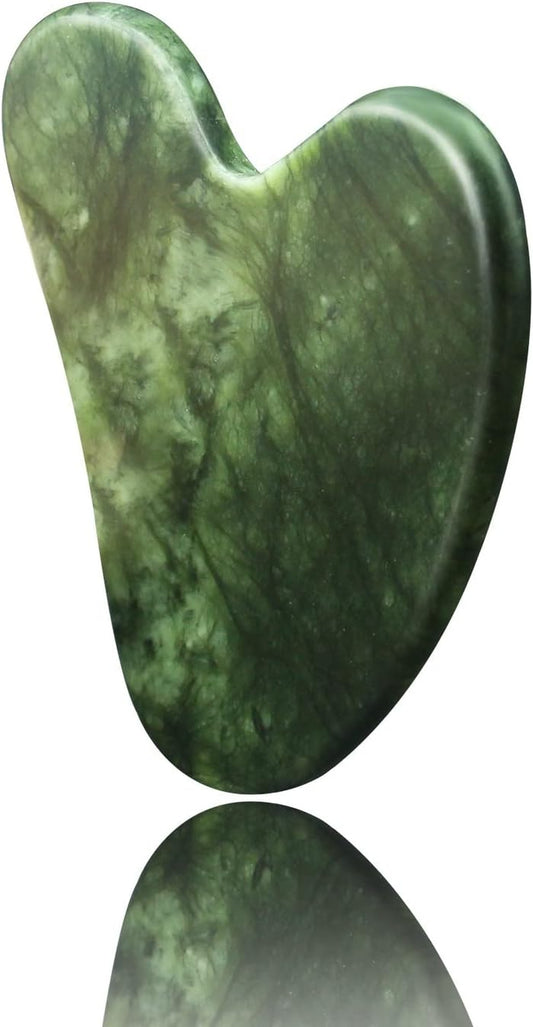 Premium Gua Sha Stone - Natural Jade Facial Tool for Enhanced Skincare