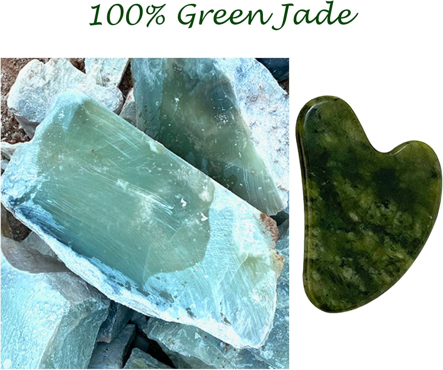 Premium Gua Sha Stone - Natural Jade Facial Tool for Enhanced Skincare