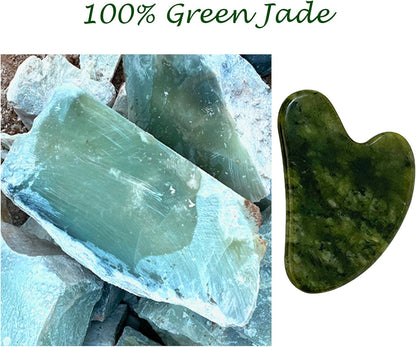 Premium Gua Sha Stone - Natural Jade Facial Tool for Enhanced Skincare
