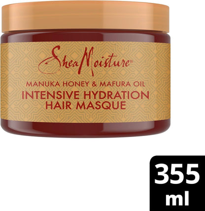 Shea Moisture Manuka Honey & Mafura Oil Hair Mask – Sulfate-Free Deep Conditioner with Shea Butter, Baobab Oil & Fig Extract, for Dry, Damaged, Coily Hair, Repairs & Tames Frizz 335 Ml