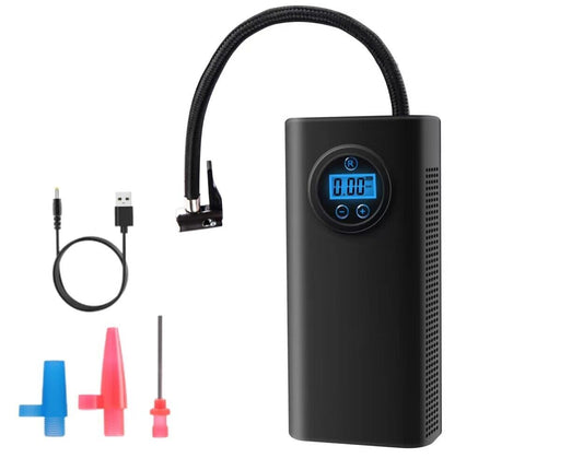 Portable Cordless Tire Inflator with Digital Display | Rechargeable Air Compressor for Car, Bike & Motorcycle