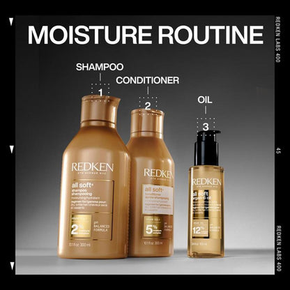 REDKEN Shampoo, for Dry Hair, Argan Oil, Intense Softness and Shine, All Soft