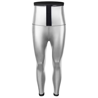 Men Sauna Suits Pants Sweat Leggings High Waist Slimming Compression Pants Thermo Body Shaper Weight Loss Workout Exercise Pants