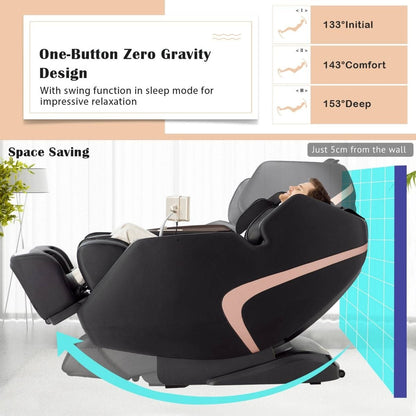 Full Body 3D Massage Recliner Chair with Double SL Track and 12 Auto Mode