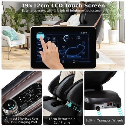 Full Body 3D Massage Recliner Chair with Double SL Track and 12 Auto Mode